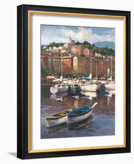 Bayside Harbor II-Furtesen-Framed Art Print