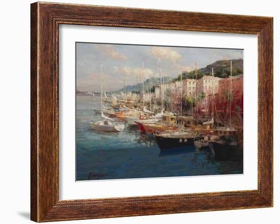 Bayside Harbor III-Furtesen-Framed Art Print