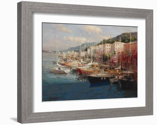 Bayside Harbor III-Furtesen-Framed Art Print