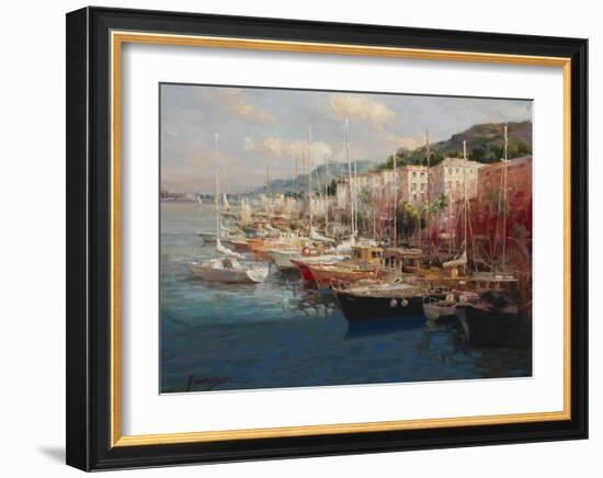 Bayside Harbor III-Furtesen-Framed Art Print