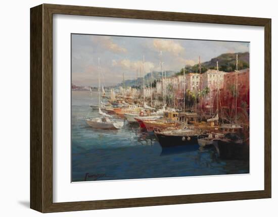 Bayside Harbor III-Furtesen-Framed Art Print