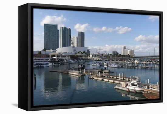 Bayside Marina, Downtown, Miami, Florida, United States of America, North America-Sergio Pitamitz-Framed Premier Image Canvas