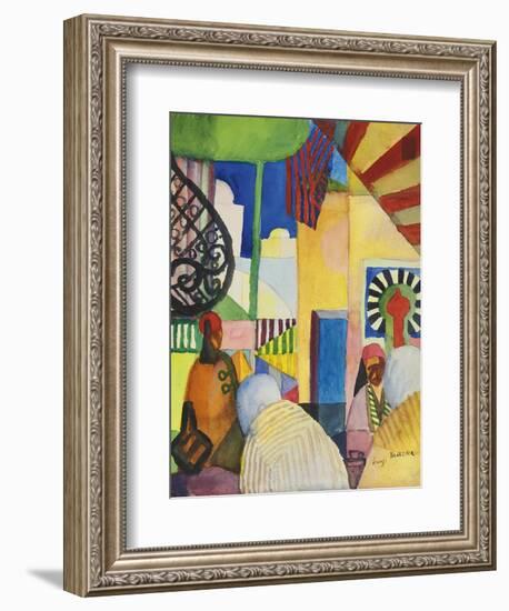 Bazaar, 1914-August Macke-Framed Giclee Print