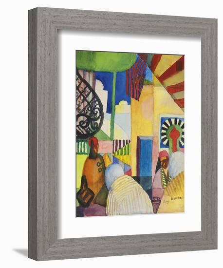 Bazaar, 1914-August Macke-Framed Giclee Print