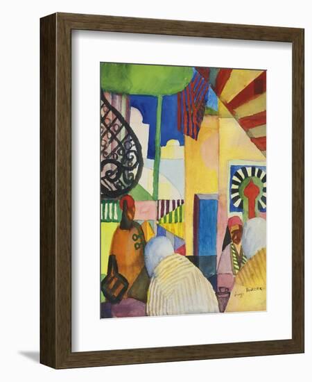 Bazaar, 1914-August Macke-Framed Giclee Print