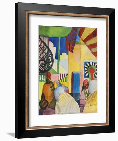 Bazaar, 1914-August Macke-Framed Giclee Print