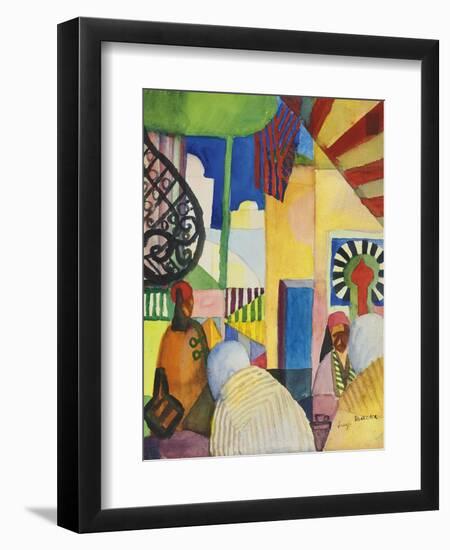 Bazaar, 1914-August Macke-Framed Giclee Print