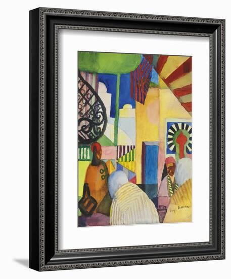 Bazaar, 1914-August Macke-Framed Giclee Print