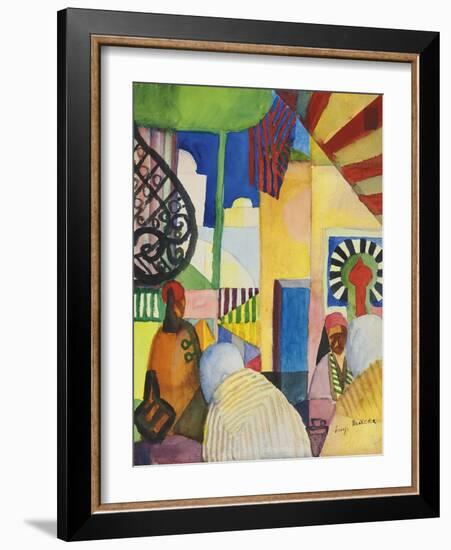 Bazaar, 1914-August Macke-Framed Giclee Print