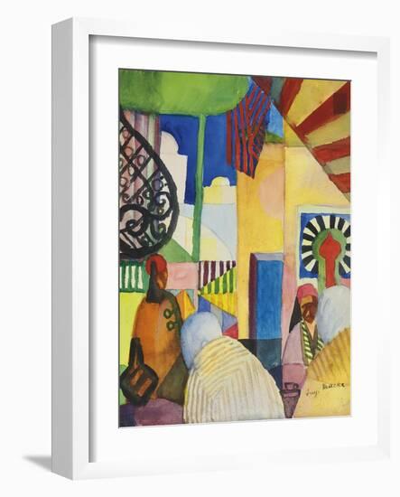 Bazaar, 1914-August Macke-Framed Giclee Print