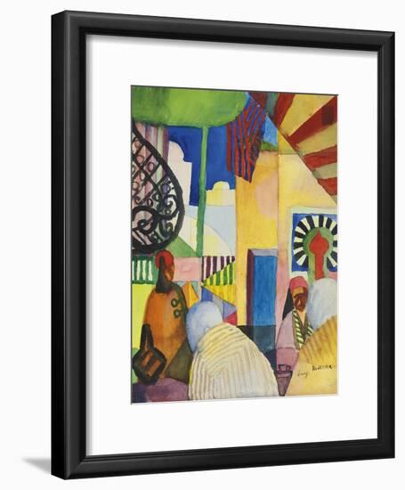 Bazaar, 1914-August Macke-Framed Giclee Print