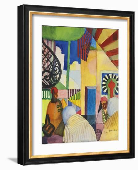 Bazaar, 1914-August Macke-Framed Giclee Print