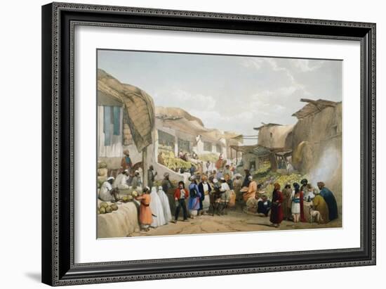 Bazaar at Kabul During the Fruit Season, First Anglo-Afghan War, 1838-1842-James Atkinson-Framed Giclee Print