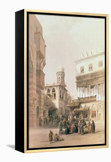 Bazaar of the Coppersmiths, Cairo, from "Egypt and Nubia", Vol.3-David Roberts-Framed Premier Image Canvas