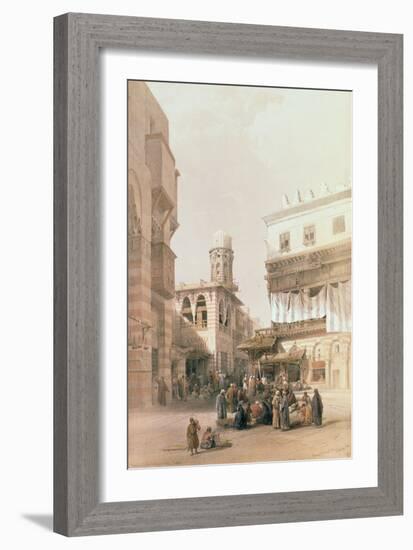 Bazaar of the Coppersmiths, Cairo, from "Egypt and Nubia", Vol.3-David Roberts-Framed Giclee Print