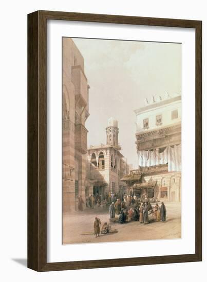Bazaar of the Coppersmiths, Cairo, from "Egypt and Nubia", Vol.3-David Roberts-Framed Giclee Print
