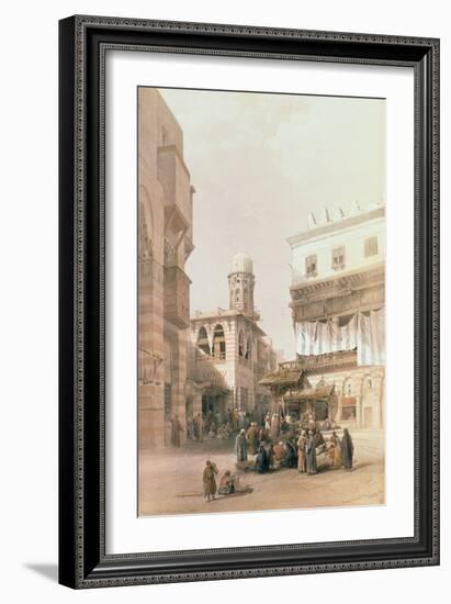 Bazaar of the Coppersmiths, Cairo, from "Egypt and Nubia", Vol.3-David Roberts-Framed Giclee Print