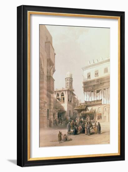 Bazaar of the Coppersmiths, Cairo, from "Egypt and Nubia", Vol.3-David Roberts-Framed Giclee Print