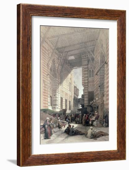 Bazaar of the Silk Merchants, Cairo, from "Egypt and Nubia," Vol.3-David Roberts-Framed Giclee Print