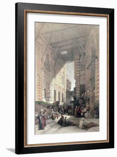 Bazaar of the Silk Merchants, Cairo, from "Egypt and Nubia," Vol.3-David Roberts-Framed Giclee Print