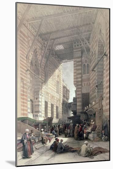 Bazaar of the Silk Merchants, Cairo, from "Egypt and Nubia," Vol.3-David Roberts-Mounted Giclee Print