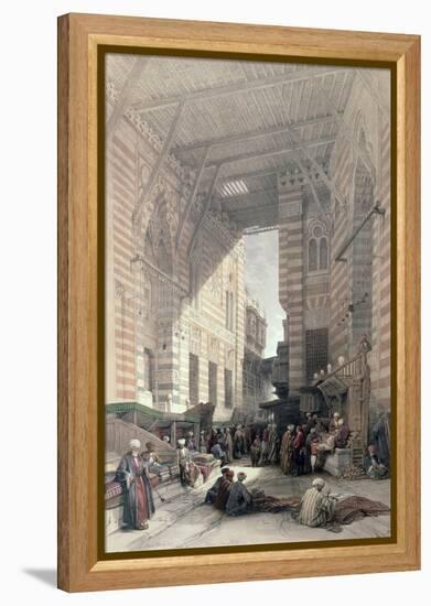 Bazaar of the Silk Merchants, Cairo, from "Egypt and Nubia," Vol.3-David Roberts-Framed Premier Image Canvas