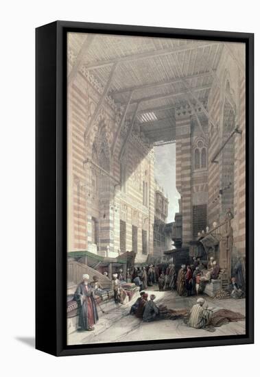 Bazaar of the Silk Merchants, Cairo, from "Egypt and Nubia," Vol.3-David Roberts-Framed Premier Image Canvas