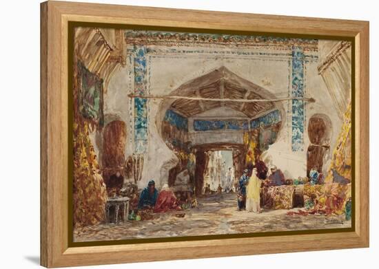 Bazar à Constantinople-Félix Ziem-Framed Premier Image Canvas