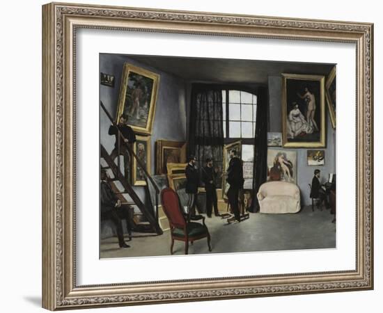 Bazille's Studio, c.1870-Frederic Bazille-Framed Giclee Print