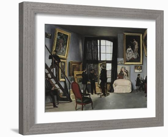 Bazille's Studio, c.1870-Frederic Bazille-Framed Giclee Print