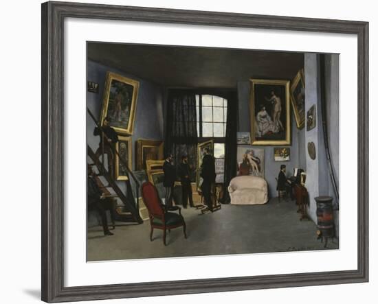 Bazille's Studio, c.1870-Frederic Bazille-Framed Giclee Print