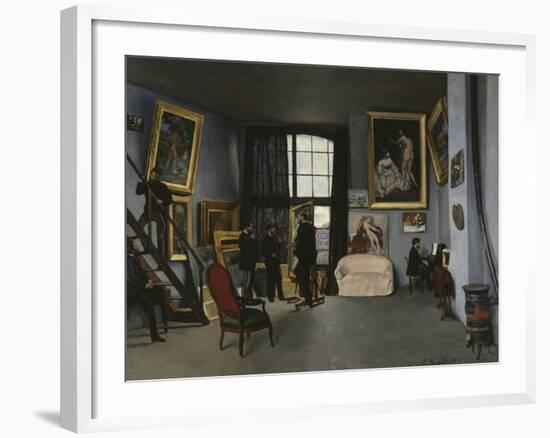 Bazille's Studio, c.1870-Frederic Bazille-Framed Giclee Print