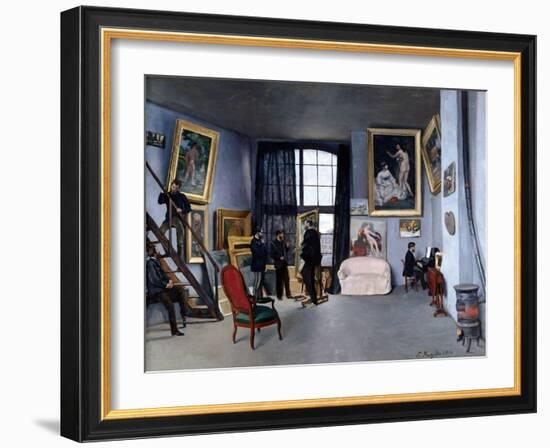 Bazille's Studio-Frederic Bazille-Framed Giclee Print