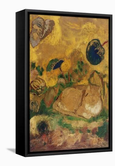 Bazon: the Artist's Cat; Bazon: Le Chat De L'Artiste-Odilon Redon-Framed Premier Image Canvas