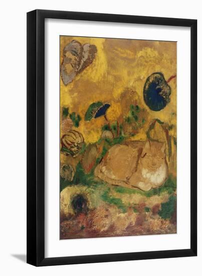 Bazon: the Artist's Cat; Bazon: Le Chat De L'Artiste-Odilon Redon-Framed Giclee Print