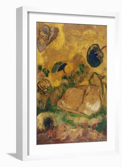 Bazon: the Artist's Cat; Bazon: Le Chat De L'Artiste-Odilon Redon-Framed Giclee Print