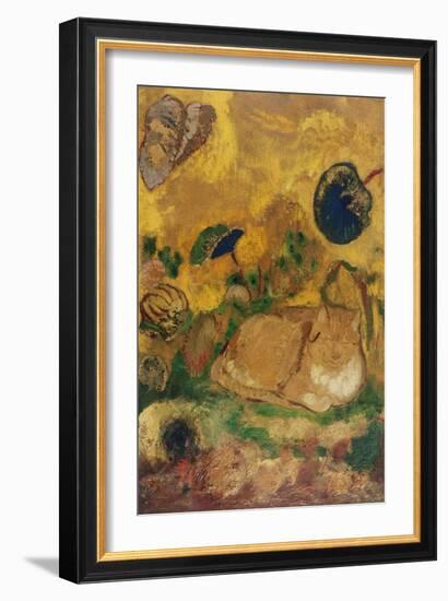 Bazon: the Artist's Cat; Bazon: Le Chat De L'Artiste-Odilon Redon-Framed Giclee Print