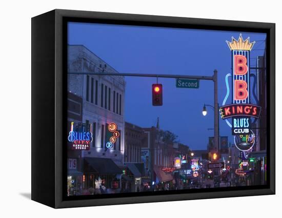 BB King's Club, Beale Street Entertainment Area, Memphis, Tennessee, USA-Walter Bibikow-Framed Premier Image Canvas