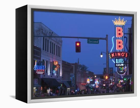 BB King's Club, Beale Street Entertainment Area, Memphis, Tennessee, USA-Walter Bibikow-Framed Premier Image Canvas