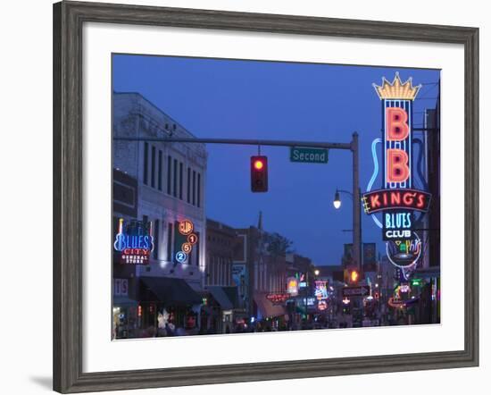 BB King's Club, Beale Street Entertainment Area, Memphis, Tennessee, USA-Walter Bibikow-Framed Photographic Print