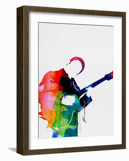 BB King Watercolor-Lora Feldman-Framed Art Print