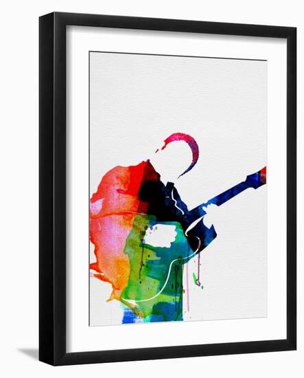 BB King Watercolor-Lora Feldman-Framed Art Print