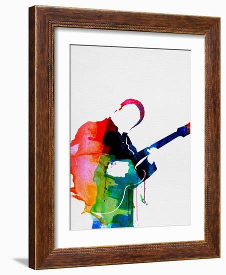 BB King Watercolor-Lora Feldman-Framed Art Print