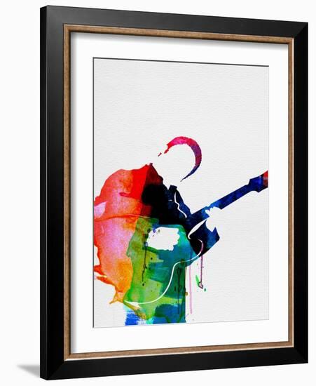 BB King Watercolor-Lora Feldman-Framed Art Print