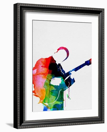 BB King Watercolor-Lora Feldman-Framed Art Print