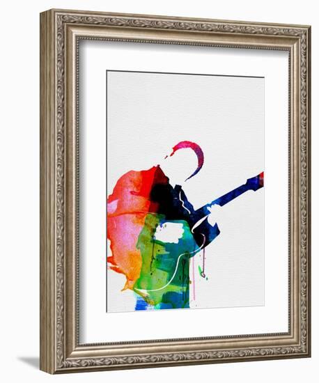 BB King Watercolor-Lora Feldman-Framed Art Print