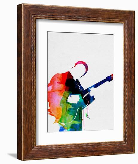 BB King Watercolor-Lora Feldman-Framed Art Print