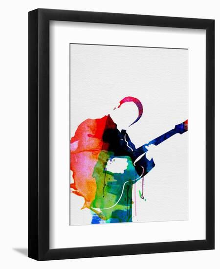 BB King Watercolor-Lora Feldman-Framed Art Print