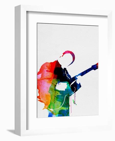 BB King Watercolor-Lora Feldman-Framed Art Print