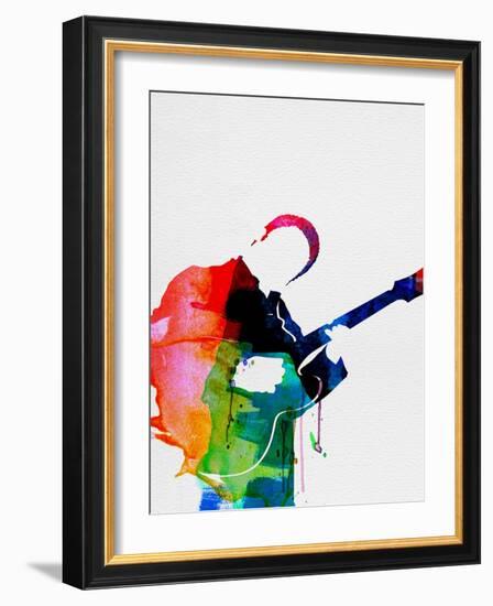 BB King Watercolor-Lora Feldman-Framed Art Print